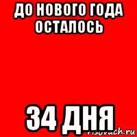до нового года осталось 34 дня
