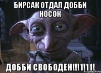 БИРСАК ОТДАЛ ДОББИ НОСОК ДОББИ СВОБОДЕН!!!1!11!