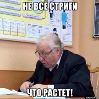не всё стриги что растет!