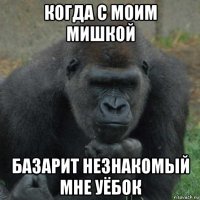когда с моим мишкой базарит незнакомый мне уёбок