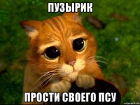 пузырик прости своего псу