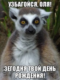 Узбагойся, Оля! зегодня твой день рождения!