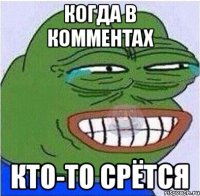 когда в комментах кто-то срётся