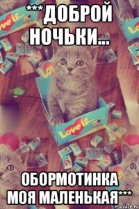 ***ДОБРОЙ НОЧЬКИ... ОБОРМОТИНКА МОЯ МАЛЕНЬКАЯ***