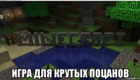  игра для крутых поцанов