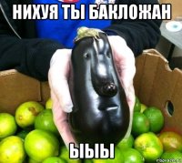нихуя ты бакложан ыыы