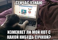 Сейчас узнаю Изменяет ли мой кот с какой нибудь сучкой?