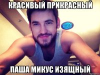 красивый прикрасный паша микус изящный