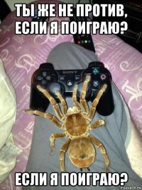 ты же не против, если я поиграю? если я поиграю?