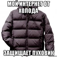мой интернет от холода защищает пуховик