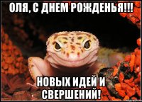 Оля, с Днем Рожденья!!! Новых идей и свершений!