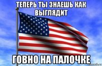 теперь ты знаешь как выглядит говно на палочке