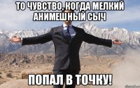 То чувство, когда мелкий анимешный сыч Попал в точку!