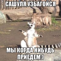 Сашуля,узбагойся мы когда нибудь приедем:)