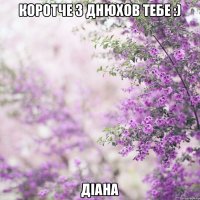 коротче з днюхов тебе :) діана