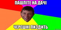 пашліте на дачі черешні пиздить