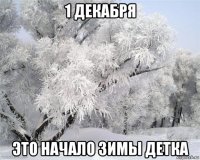 1 декабря это начало зимы детка