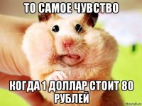 то самое чувство когда 1 доллар стоит 80 рублей