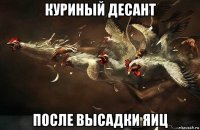 куриный десант после высадки яиц