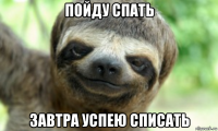 пойду спать завтра успею списать