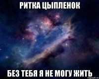 ритка цыпленок без тебя я не могу жить