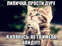 лиличка, прости дуру я клянусь, не то имела ввиду!!!