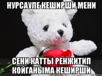 нурсауле кеширши мени сени катты ренжитип койганыма кеширши