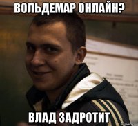 вольдемар онлайн? влад задротит