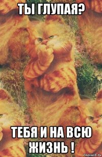 ты глупая? тебя и на всю жизнь !