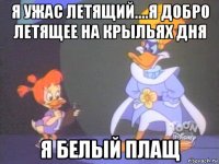я ужас летящий....я добро летящее на крыльях дня я белый плащ