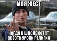 моя жест когда в школе хотят ввести уроки религии
