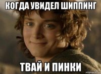 когда увидел шиппинг твай и пинки