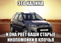 это калина и она рвёт ваши старые инопомойки в клочья
