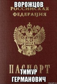 ворожцов тимур германович