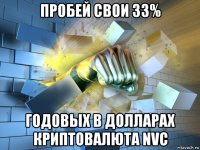 пробей свои 33% годовых в долларах криптовалюта nvc