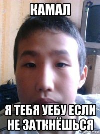 камал я тебя уебу если не заткнёшься