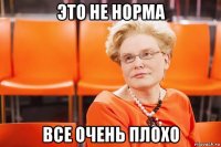 это не норма все очень плохо