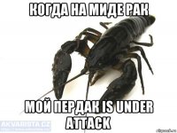 когда на миде рак мой пердак is under attack