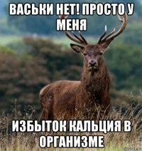 васьки нет! просто у меня избыток кальция в организме