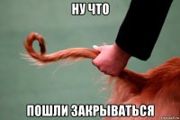 ну что пошли закрываться