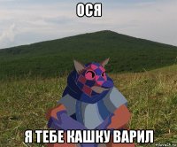 ося я тебе кашку варил