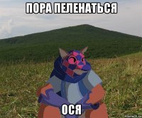 пора пеленаться ося