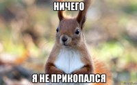 ничего я не прикопался