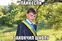 лайк если закончил школу