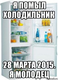 я помыл холодильник 28 марта 2015. я молодец