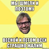 мы шмели и поэтому весной и летом всех страшно жалим