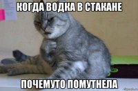 когда водка в стакане почемуто помутнела
