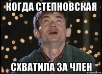 когда степновская схватила за член