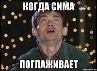 когда сима поглаживает