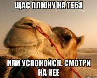 щас плюну на тебя или успокойся. смотри на нее